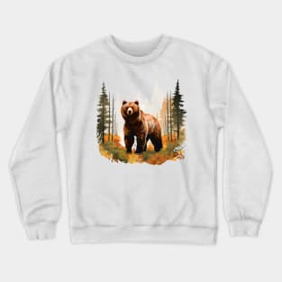 Brown Bear Forest Crewneck Sweatshirt